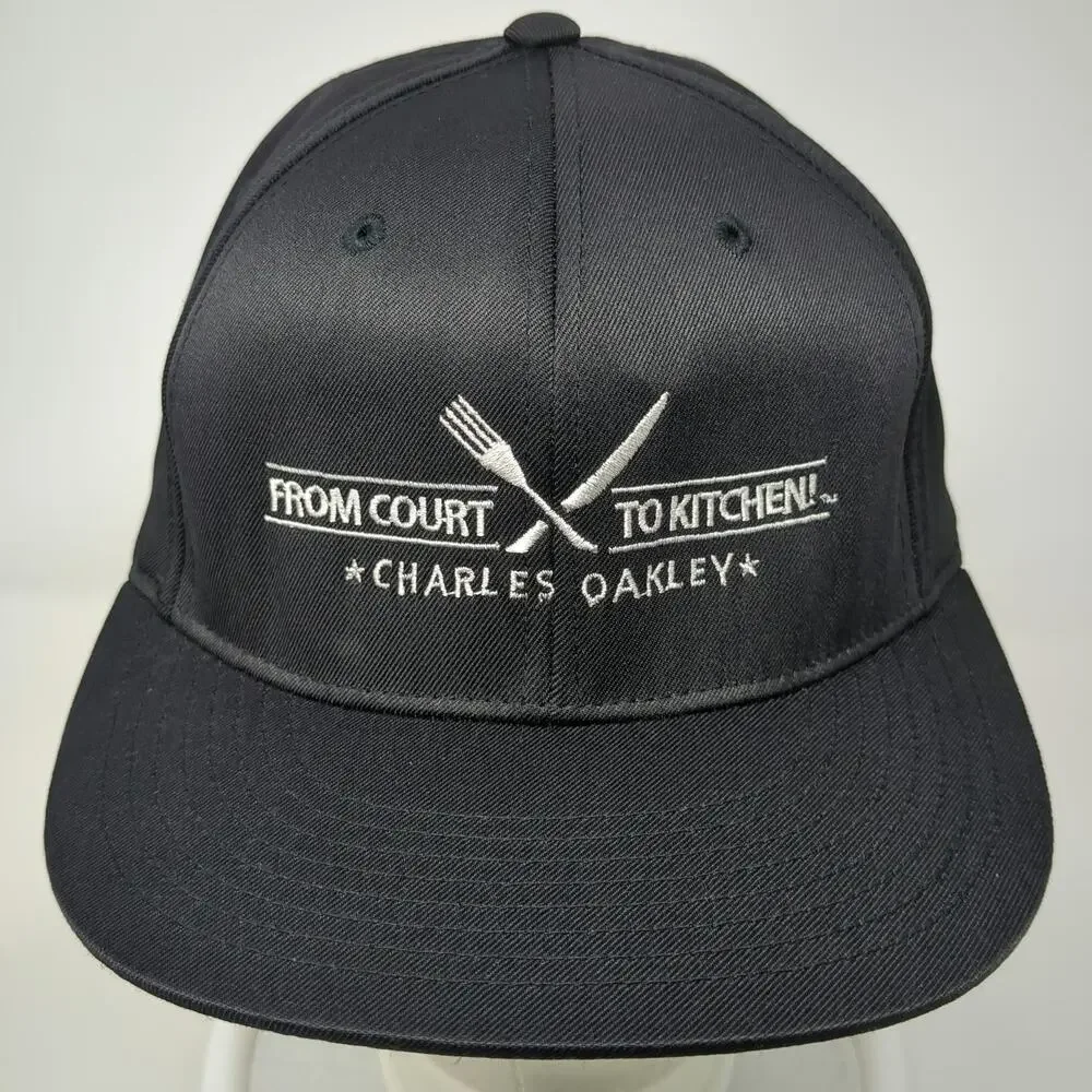 Pacific Headwear Baseball Cap Black XL Charles Oakley From Court To Kitchen Hat